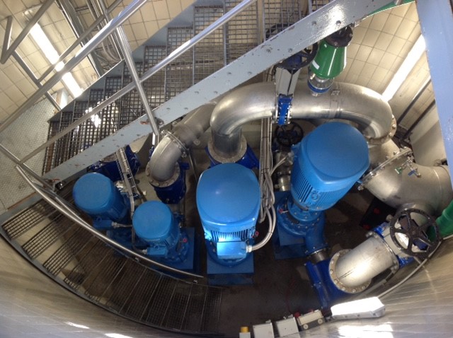 Egger Turo® pumps in a tight space in Lingen DE