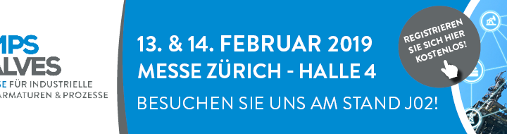 Willkommen an der Pumps & Valves in Zürich 13. – 14. Februar