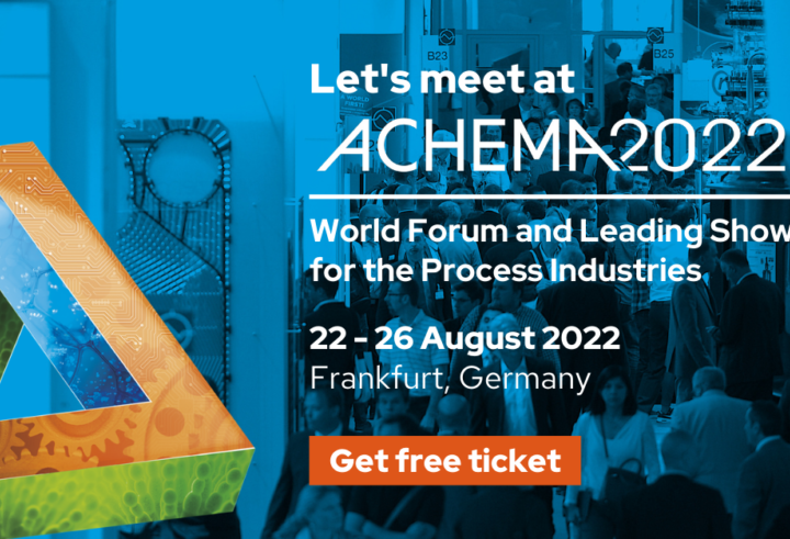 Willkommen an der ACHEMA in Frankfurt 22.-26. August